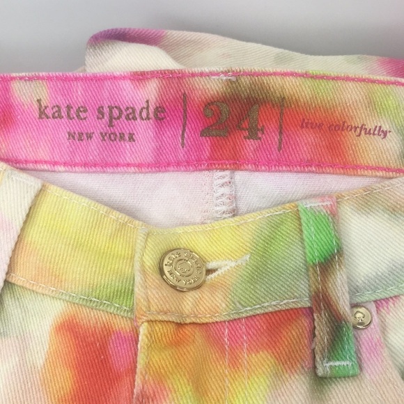Kate Spade Perry Street Play Hooky Tie dye jeans size 24 - Picture 6 of 9